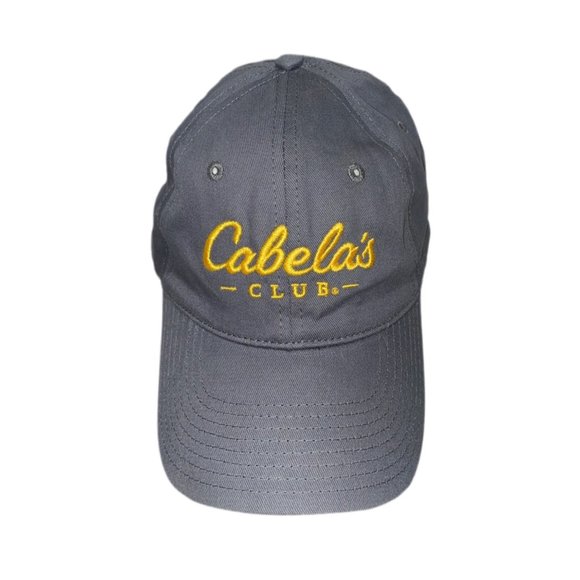 Cabela’s Club Grey/Yellow Embroidery Lettering Adjustable OSFM - Picture 1 of 5